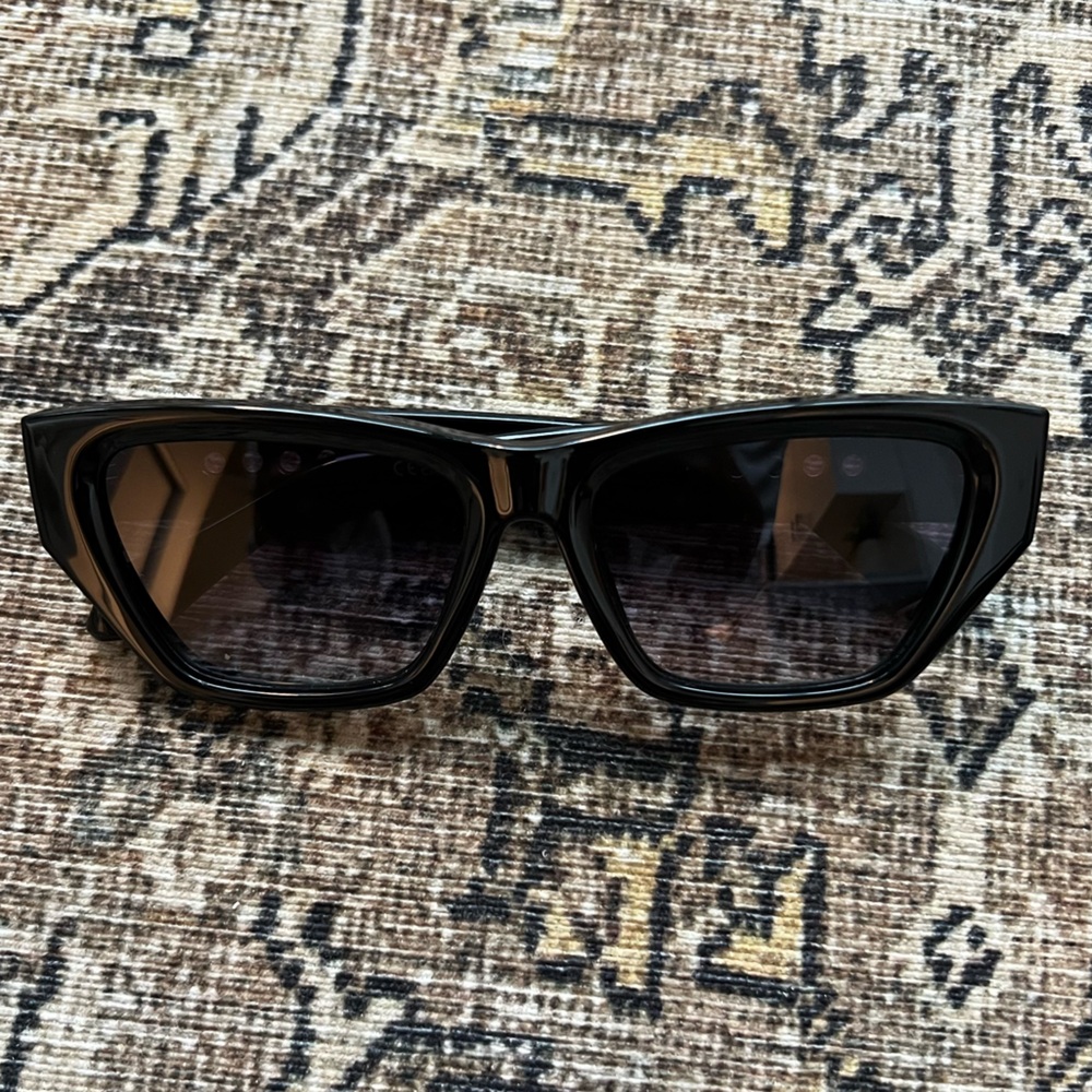 Quay Black Narrow Sunglasses